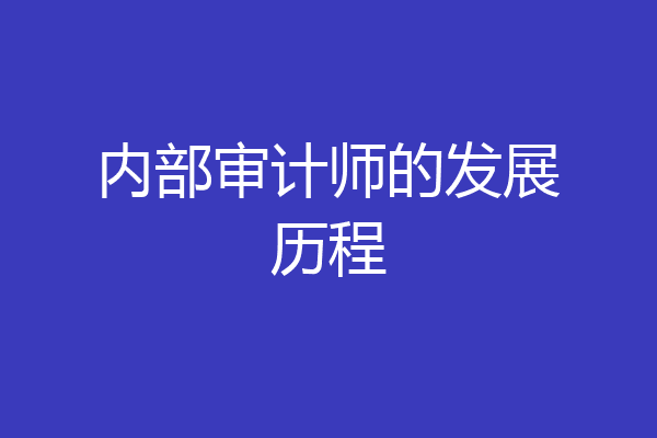 内部审计师的发展历程