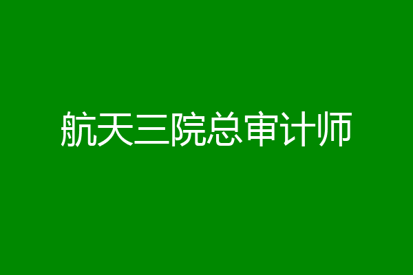 航天三院总审计师
