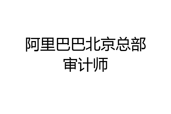 阿里巴巴北京总部审计师