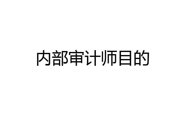 内部审计师目的