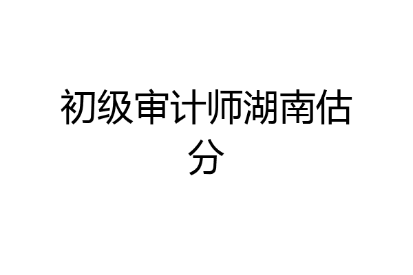 初级审计师湖南估分