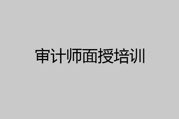 审计师面授培训