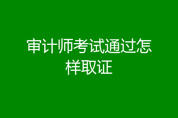 审计师考试通过怎样取证