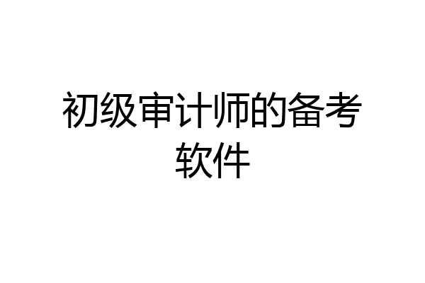 初级审计师的备考软件