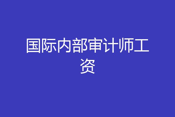 国际内部审计师工资