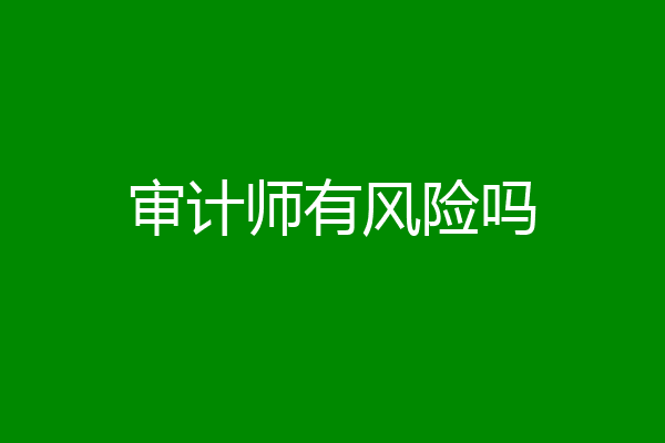 审计师有风险吗