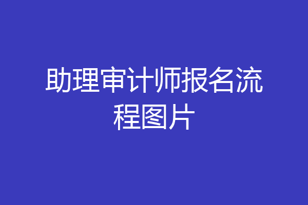 助理审计师报名流程图片