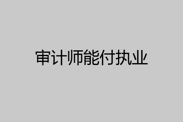 审计师能付执业