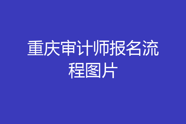 重庆审计师报名流程图片
