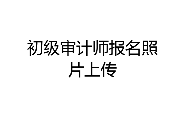初级审计师报名照片上传