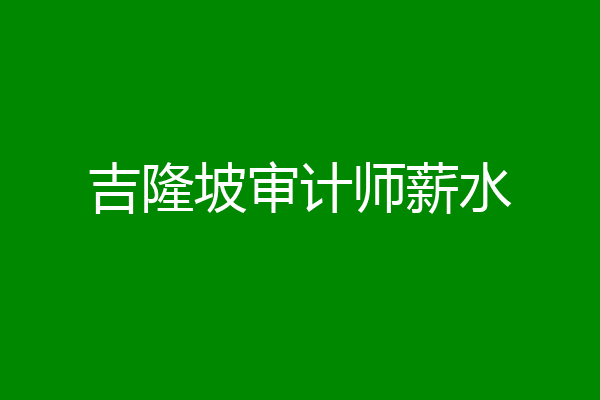 吉隆坡审计师薪水