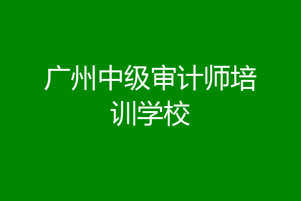广州中级审计师培训学校