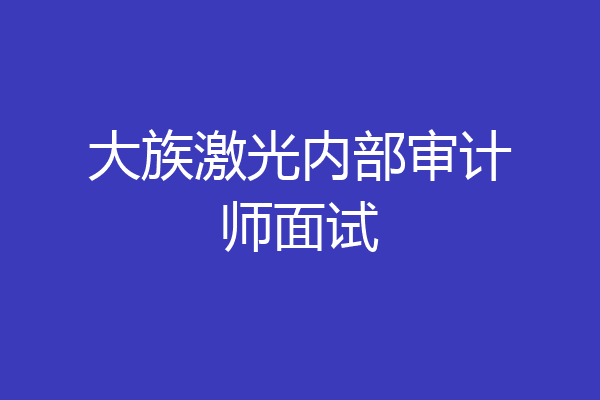 大族激光内部审计师面试