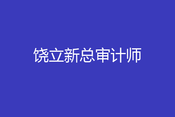 饶立新总审计师