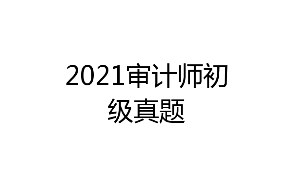 2021审计师初级真题