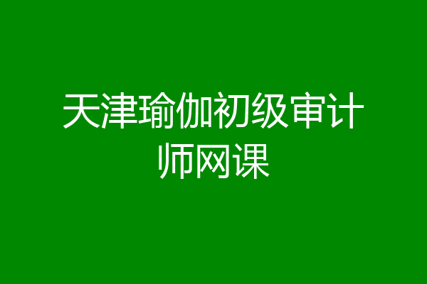 天津瑜伽初级审计师网课