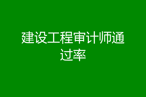 建设工程审计师通过率