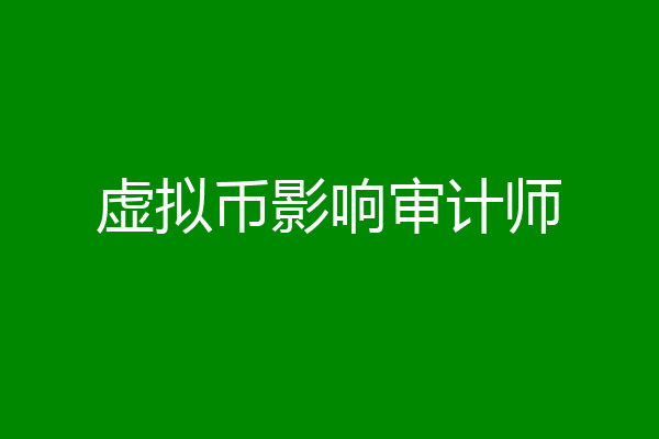 虚拟币影响审计师