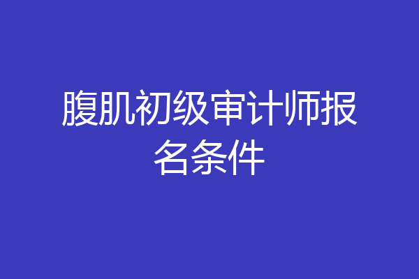 腹肌初级审计师报名条件
