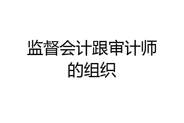 监督会计跟审计师的组织