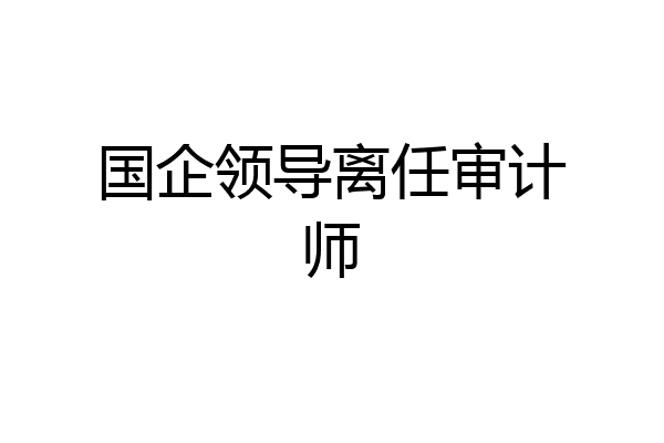 国企领导离任审计师