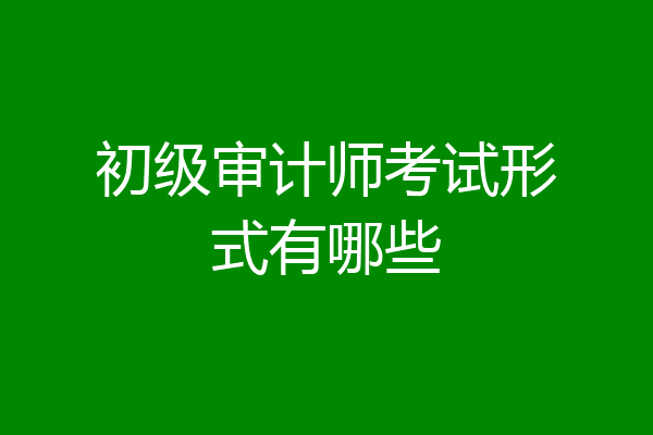 初级审计师考试形式有哪些