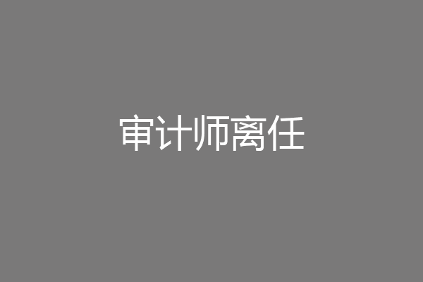 审计师离任