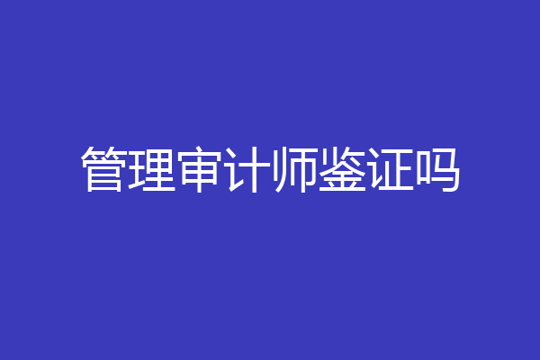 管理审计师鉴证吗