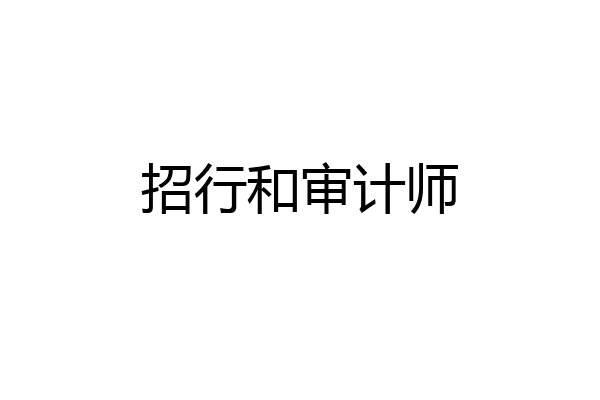 招行和审计师
