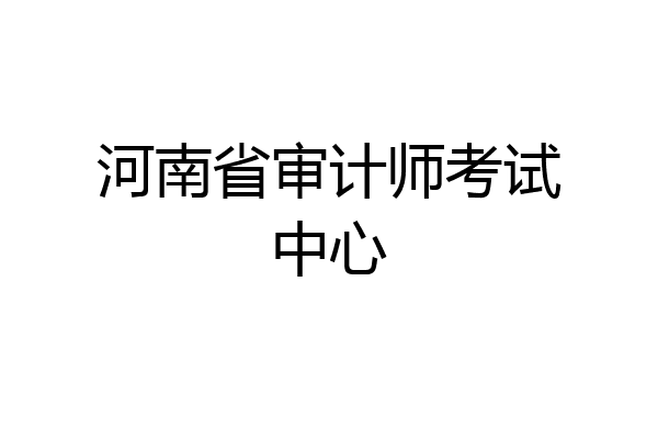 河南省审计师考试中心
