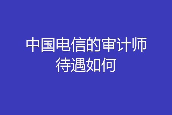 中国电信的审计师待遇如何