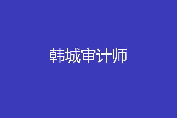 韩城审计师