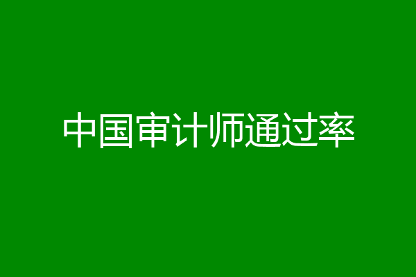 中国审计师通过率