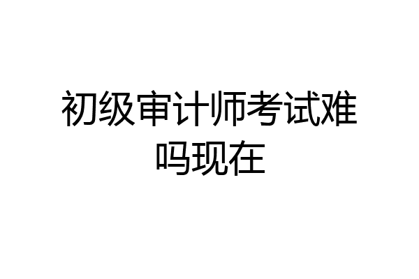 初级审计师考试难吗现在