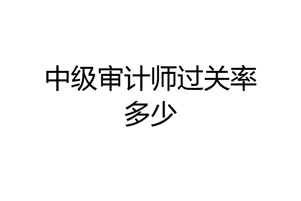 中级审计师过关率多少