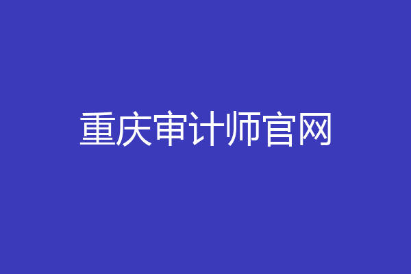 重庆审计师官网