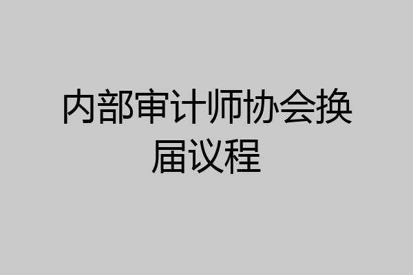 内部审计师协会换届议程