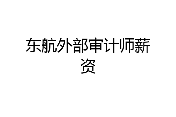 东航外部审计师薪资