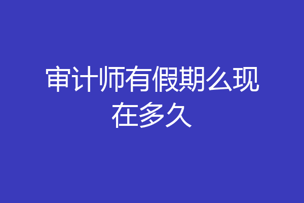 审计师有假期么现在多久