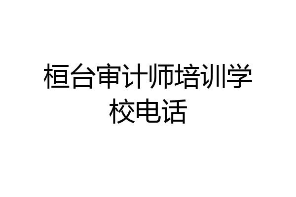 桓台审计师培训学校电话