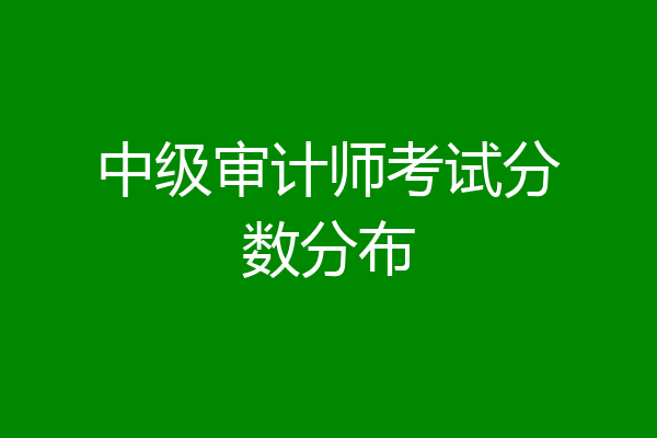中级审计师考试分数分布