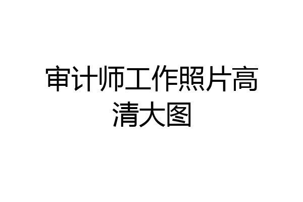 审计师工作照片高清大图