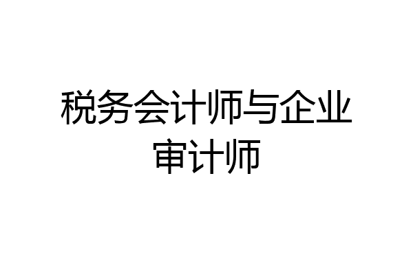 税务会计师与企业审计师