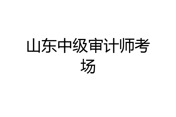 山东中级审计师考场