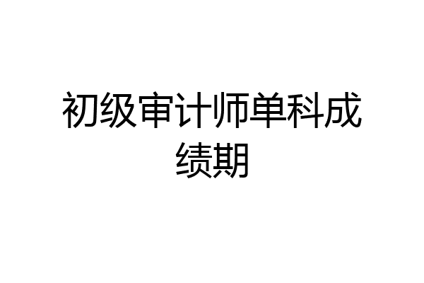 初级审计师单科成绩期