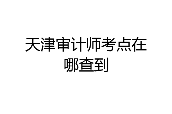 天津审计师考点在哪查到