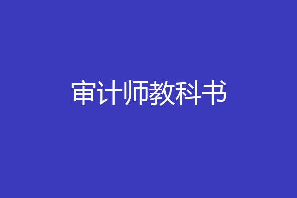 审计师教科书