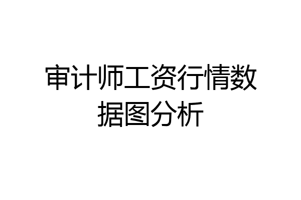 审计师工资行情数据图分析