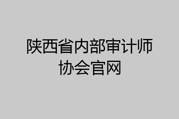 陕西省内部审计师协会官网
