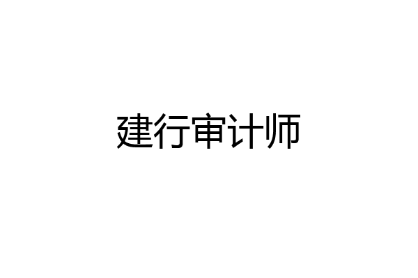 建行审计师